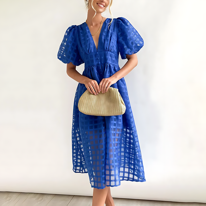 Julia - Elegantes Sommer-Midi-Kleid