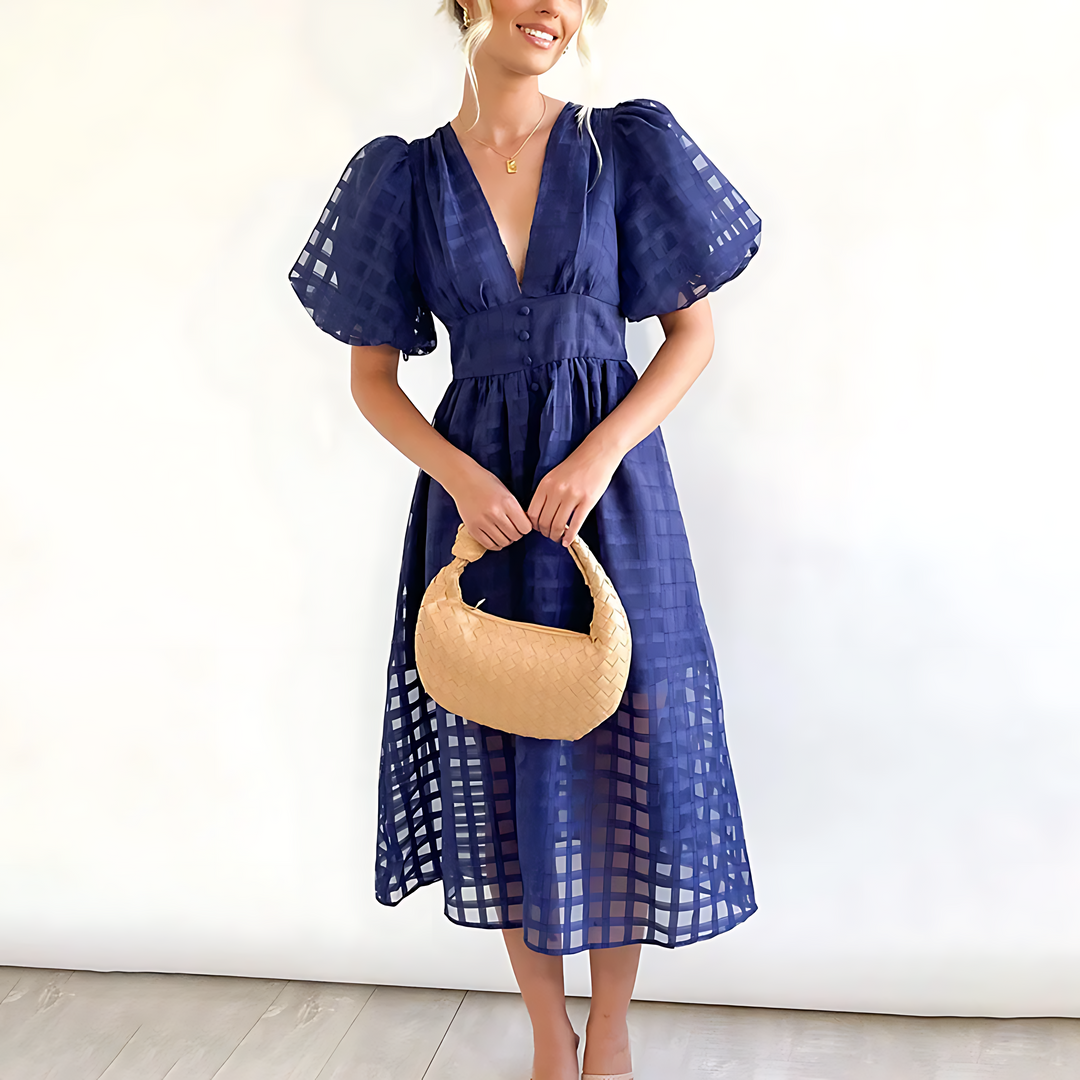 Julia - Elegantes Sommer-Midi-Kleid