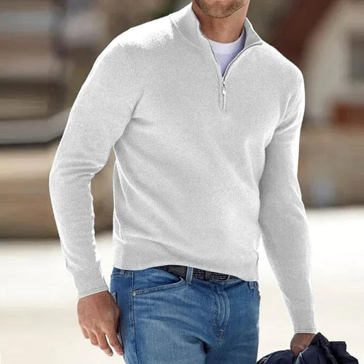 Noah | Herren Pullover mit Stehkragen und Reissverschluss
