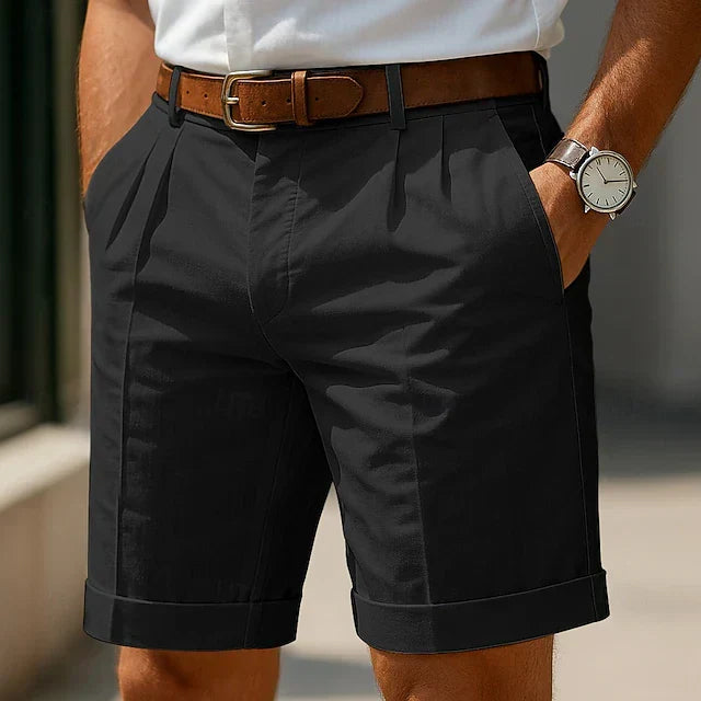 Enzo | Luxuriöse, gefaltete Sommer-Bermuda-Shorts