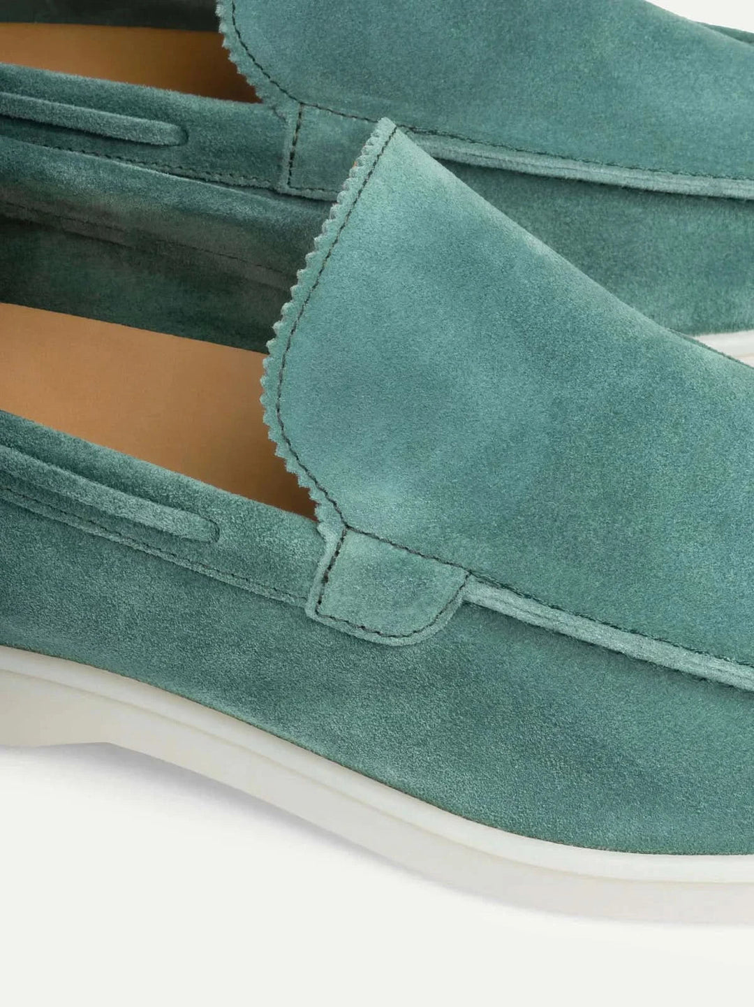 Klassischer Suède Loafer Apfelblau