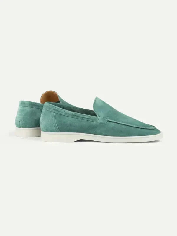 Klassischer Suède Loafer Apfelblau