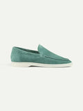 Klassischer Suède Loafer Apfelblau