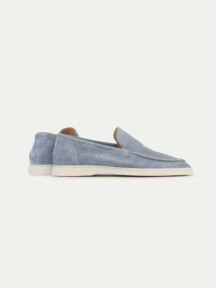 Klassischer Wildleder Loafer Babyblau
