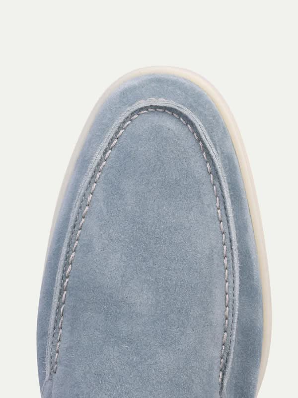 Klassischer Wildleder Loafer Babyblau