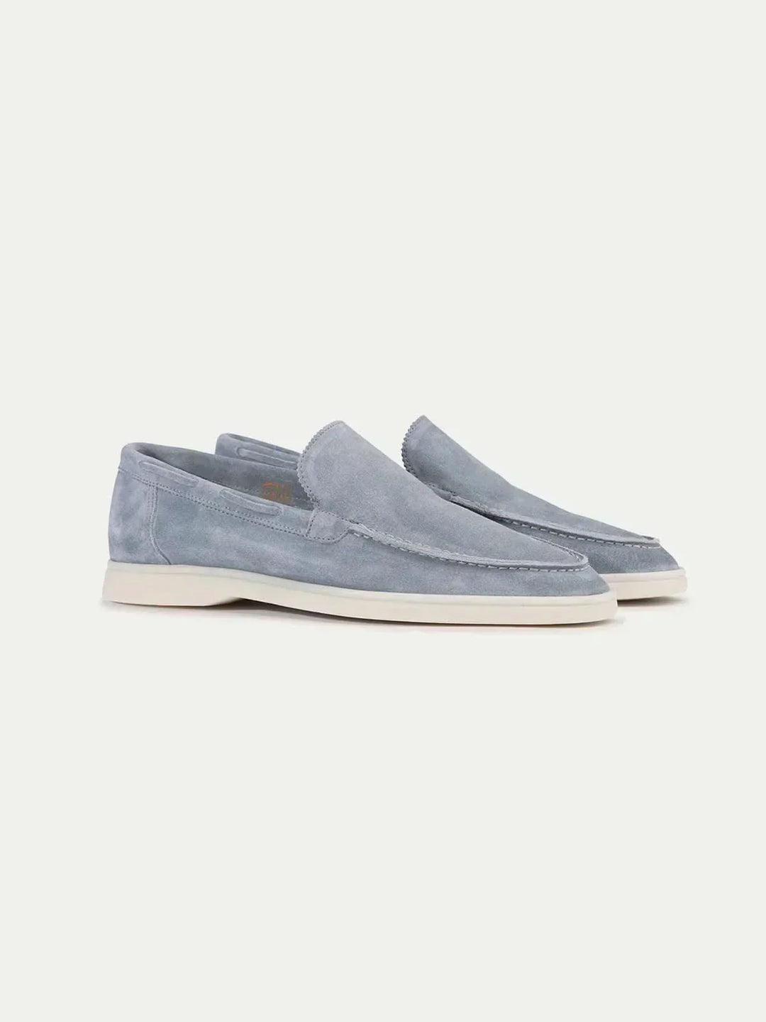 Klassischer Wildleder Loafer Babyblau
