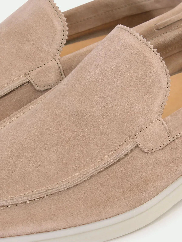 Klassischer Wildleder Loafer Beige
