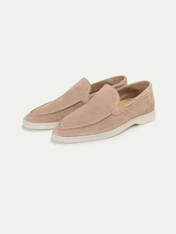 Klassischer Wildleder Loafer Beige