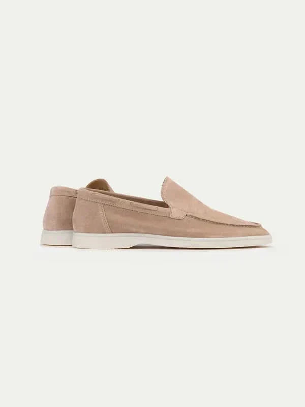 Klassischer Wildleder Loafer Beige