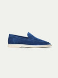 Klassischer Wildleder Loafer Berry Blue