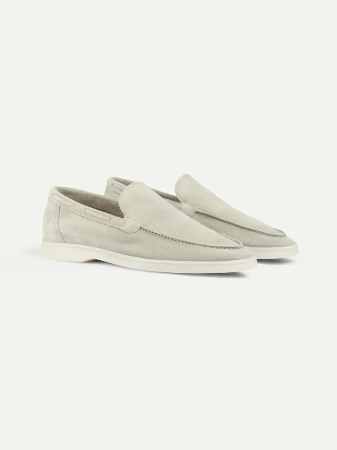 Klassischer Wildleder Loafer Creme