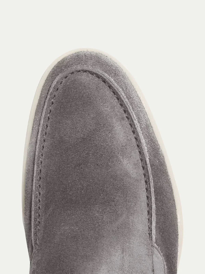 Klassischer Wildleder Loafer Grau