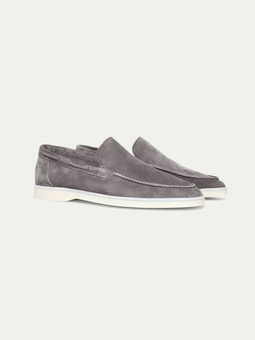 Klassischer Wildleder Loafer Grau