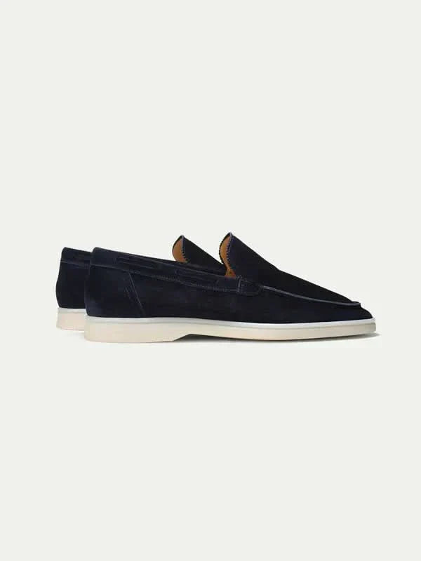 Klassischer Suède Loafer Marineblau