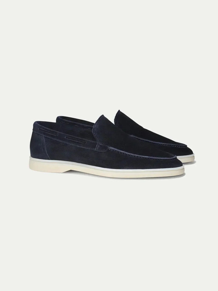 Klassischer Suède Loafer Marineblau