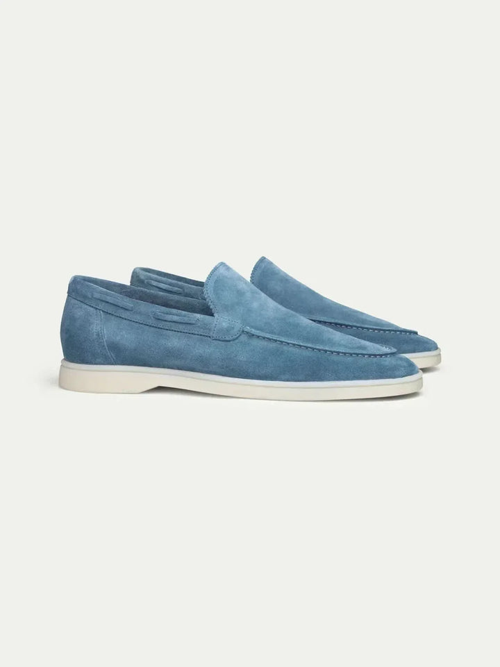 Klassischer Suède Loafer Ozeanblau