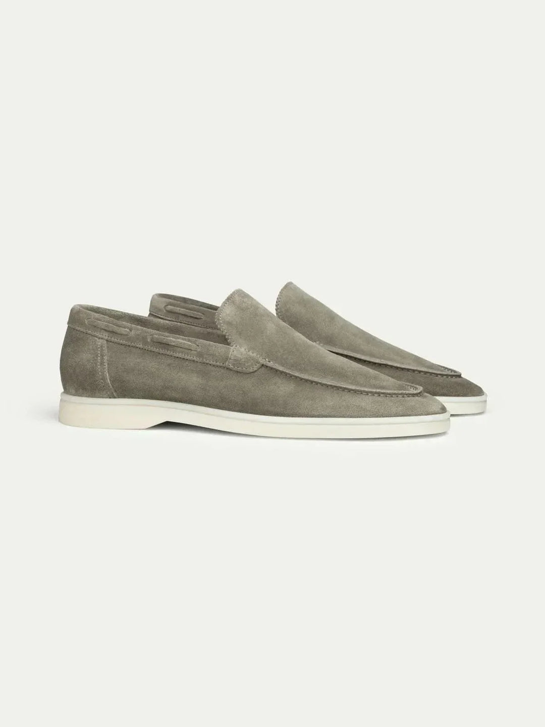 Klassischer Suède Loafer Olivgrün