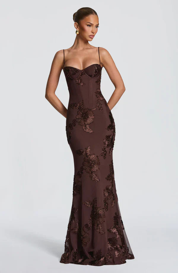 Aveline - Blumencorsage Kleid