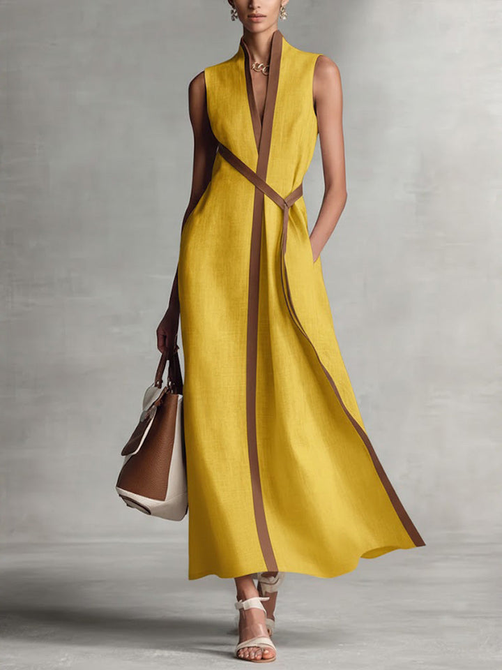 Harper - Ärmelloses Wickel-Maxikleid