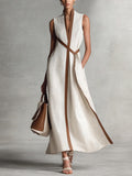 Harper - Ärmelloses Wickel-Maxikleid