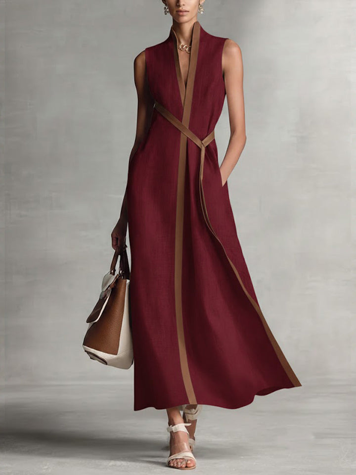 Harper - Ärmelloses Wickel-Maxikleid