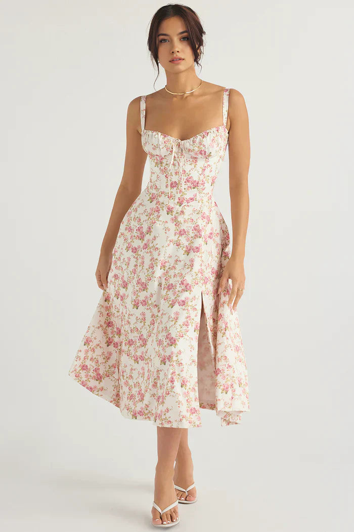 AURORA - KORSAGET MIDI-KLEID