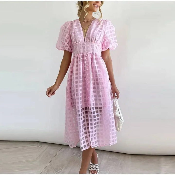 Julia - Elegantes Sommer-Midi-Kleid