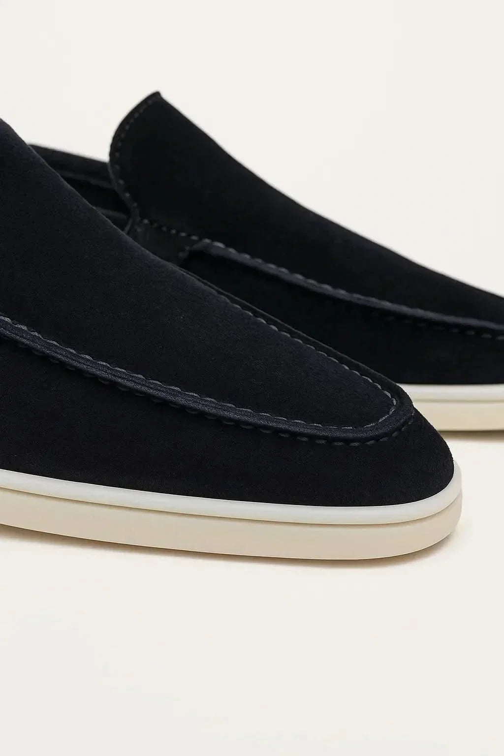 Klassischer Suède Loafer Marineblau