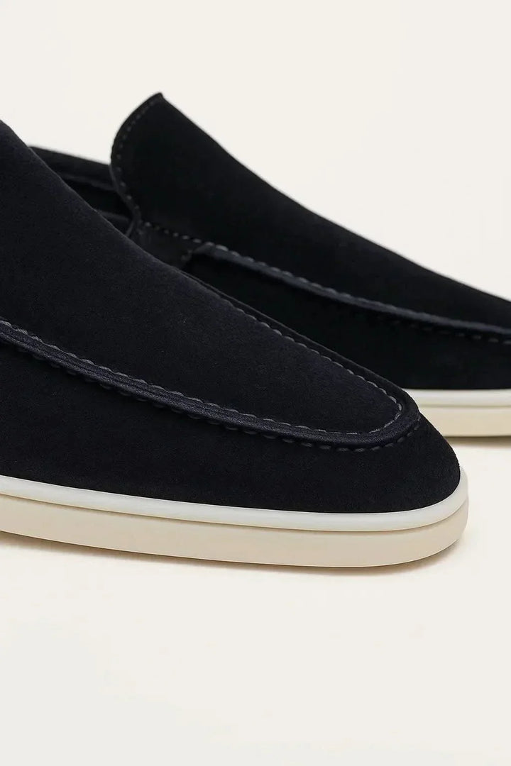 Klassischer Suède Loafer Marineblau