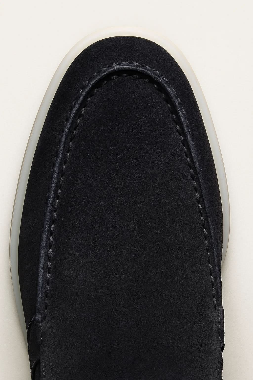 Klassischer Suède Loafer Marineblau