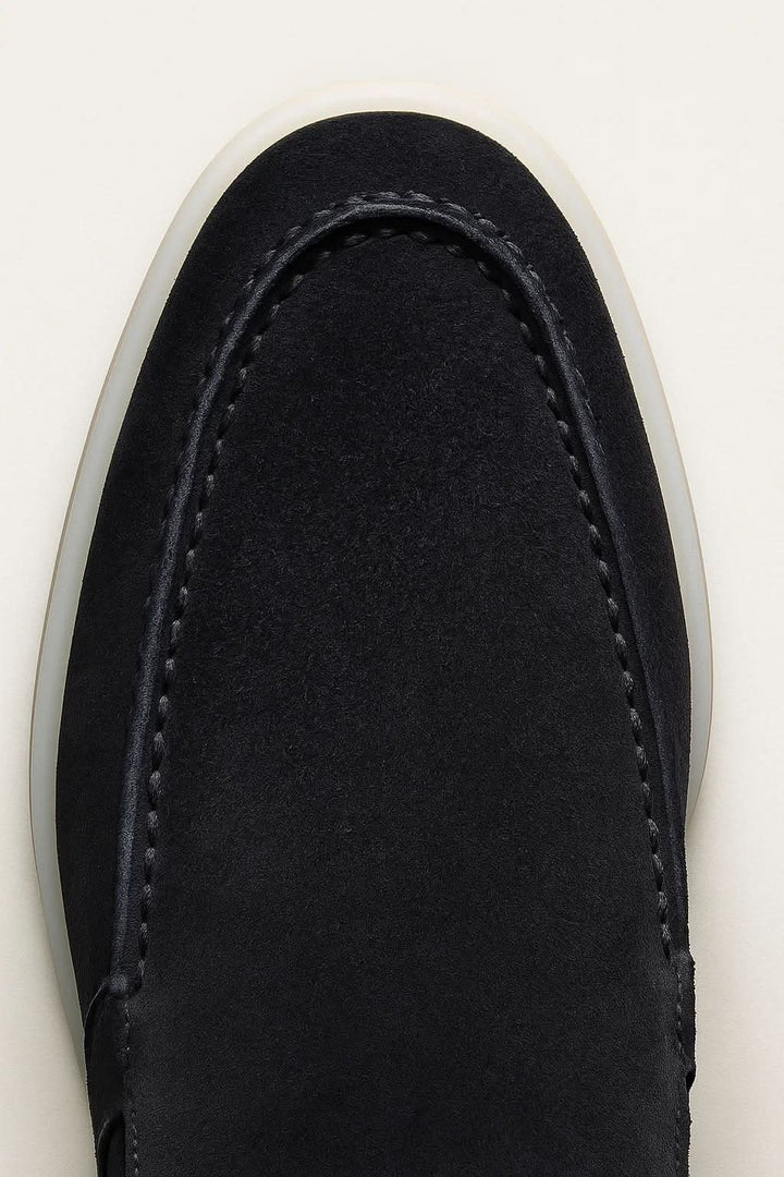 Klassischer Suède Loafer Marineblau