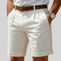 Enzo | Luxuriöse, gefaltete Sommer-Bermuda-Shorts