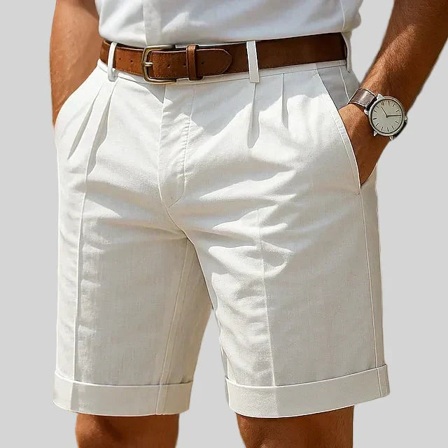 Enzo | Luxuriöse, gefaltete Sommer-Bermuda-Shorts