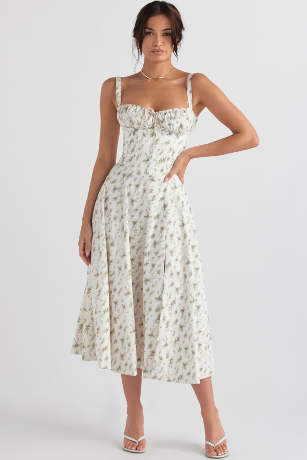 AURORA - KORSAGET MIDI-KLEID