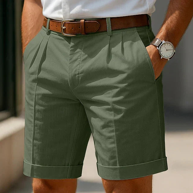 Enzo | Luxuriöse, gefaltete Sommer-Bermuda-Shorts