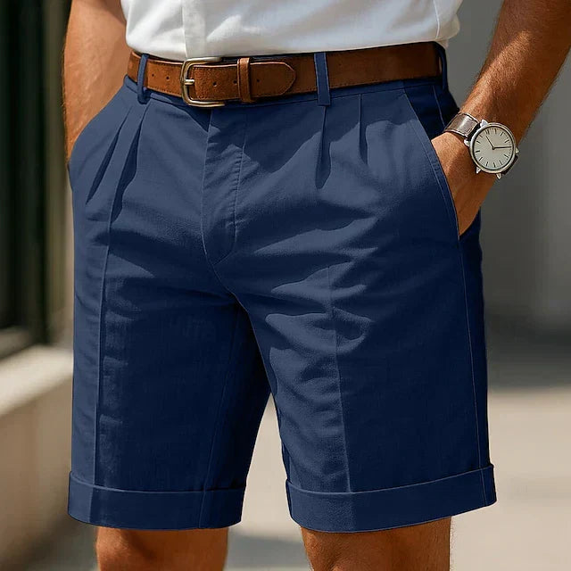 Enzo | Luxuriöse, gefaltete Sommer-Bermuda-Shorts